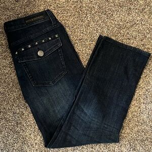 Rock & Republic Kendall Boot Cut Dark Blue Capri Denim Jeans Womens Size 10